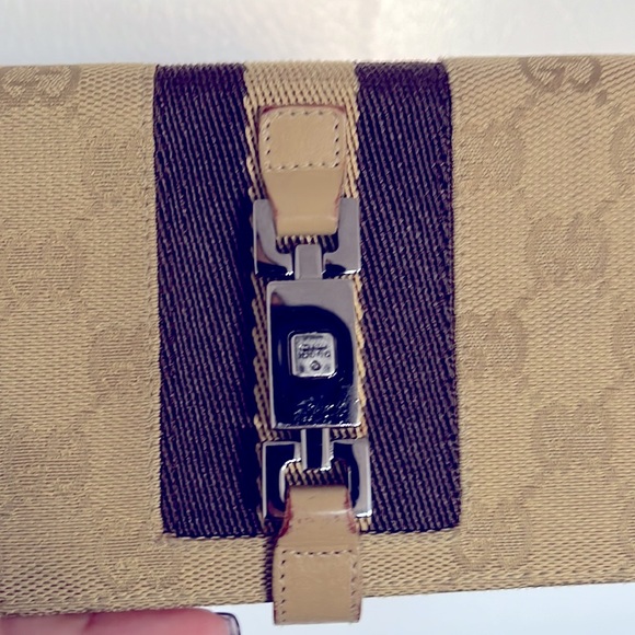 Authentic!! Gucci Web Long Bifold Wallet - Picture 11 of 12